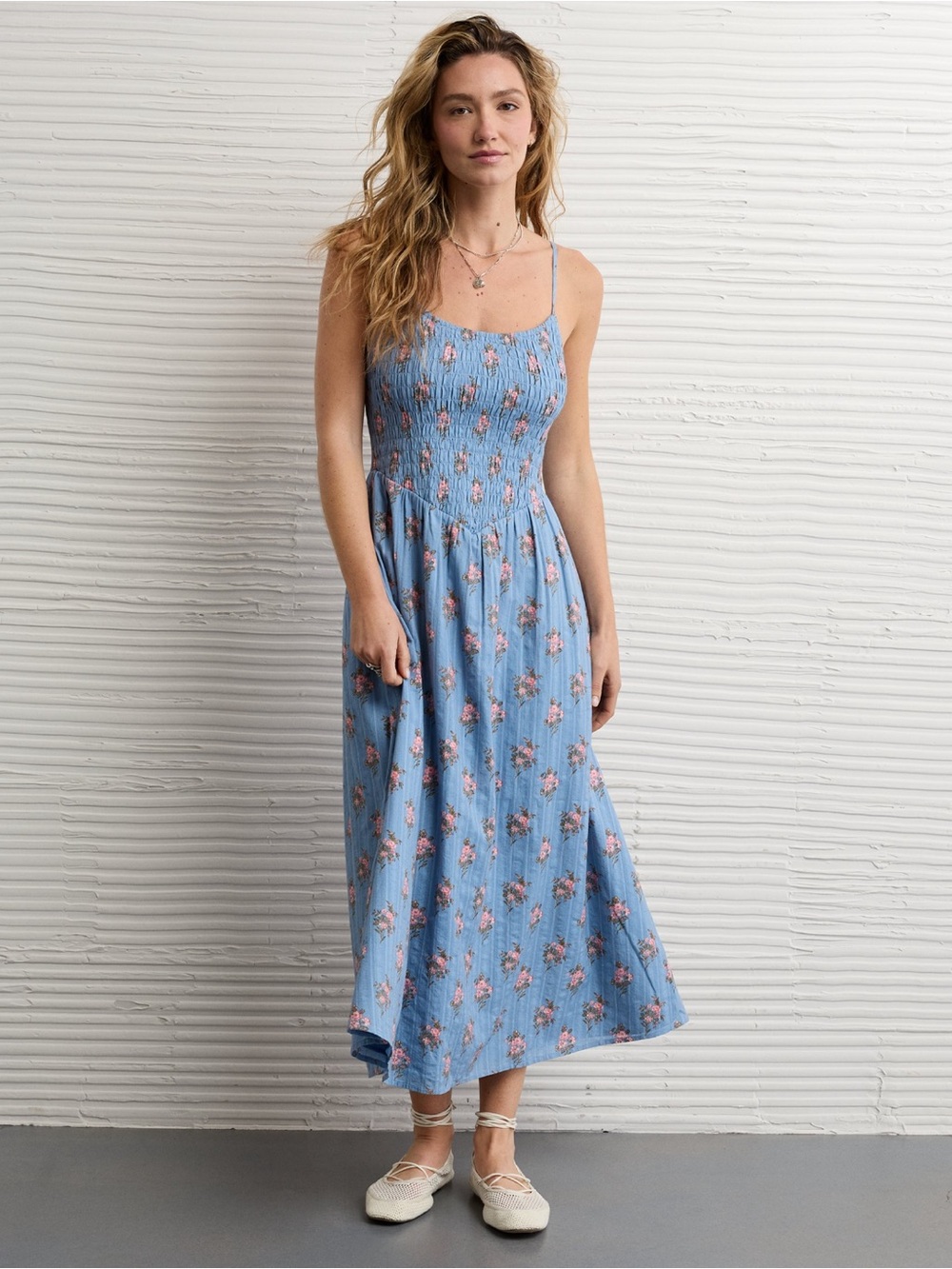 American Eagle AE Bella Midi Floral Dress - Picture 1 of 10